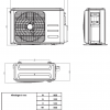 Maxicool MMD2R-18-0912 airconditioning afmetingen